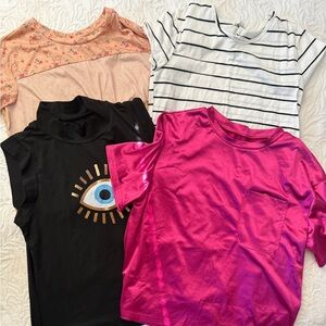 Vibrant Fuchsia and Classic Striped Short Sleeve Tees